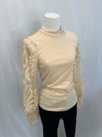 Blusa Beige Manga Torchon