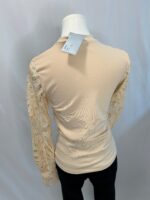 Blusa Beige Manga Torchon - Image 2