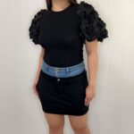 Falda Jeans Doble Pretina