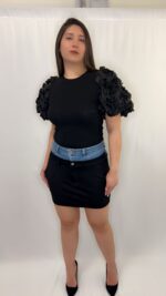 Falda Jeans Doble Pretina