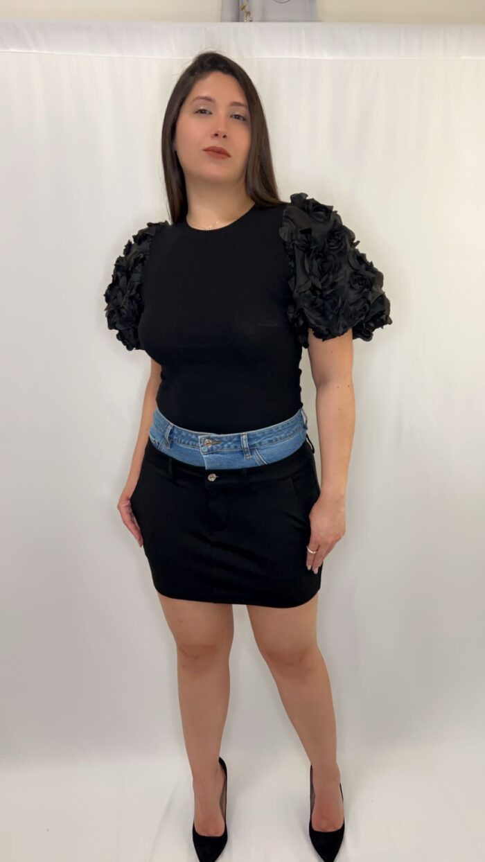 Falda Jeans Doble Pretina - Image 1
