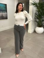 Pant Doble Pretina Gris