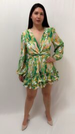 Vestido Estampado Verde hermoso