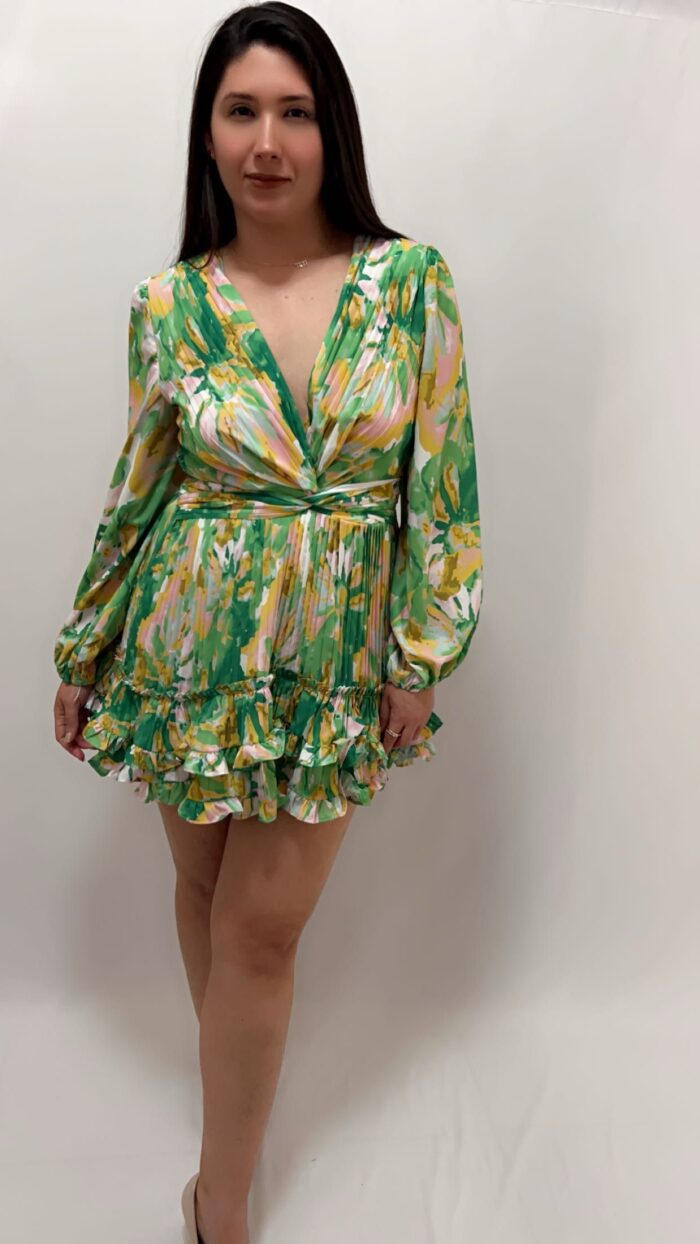 Vestido Estampado Verde hermoso - Image 3